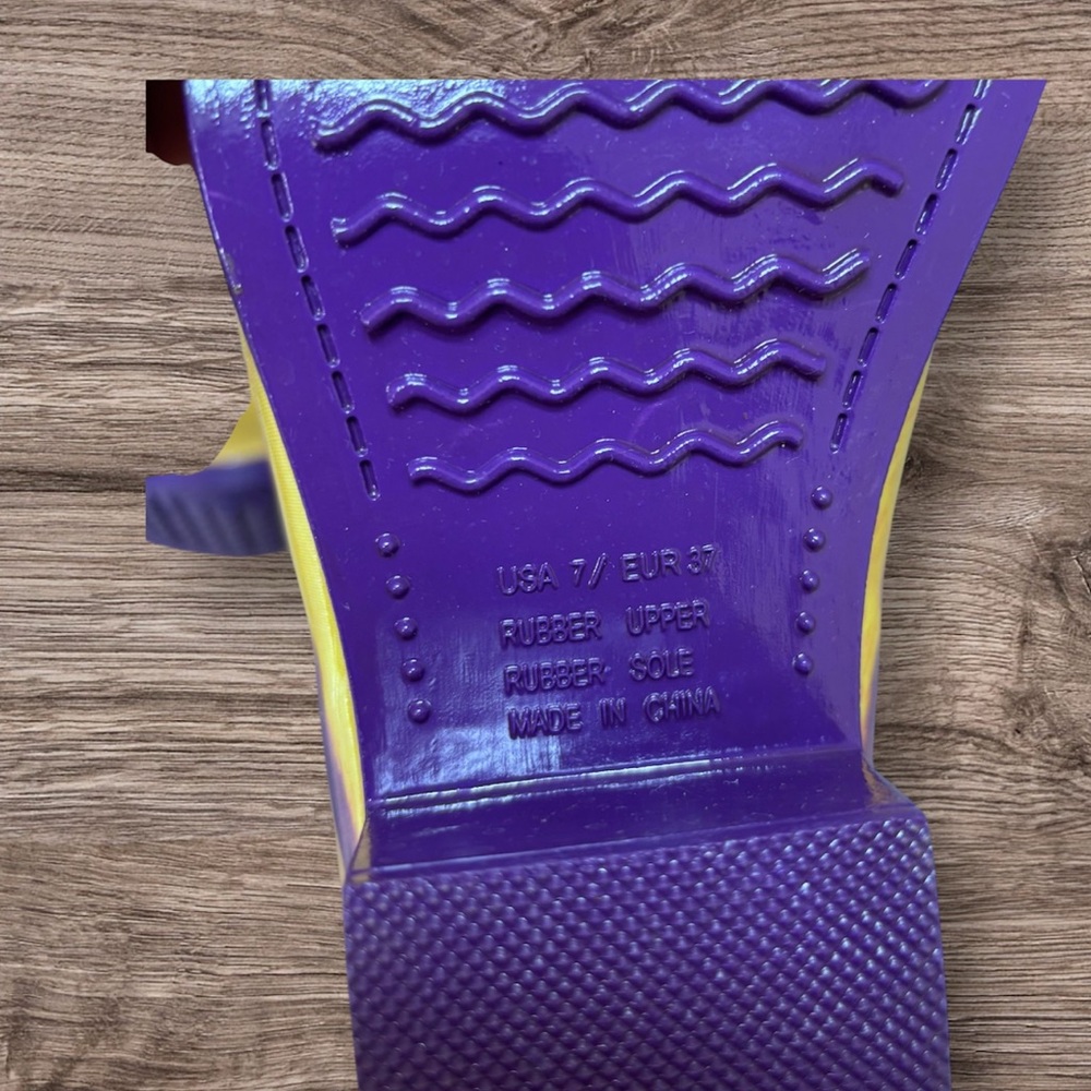 My Game Boots Rubber Waterproof Rain Boots LSU Tigers LA Lakers Cowgirl Size 7 - Picture 6 of 7
